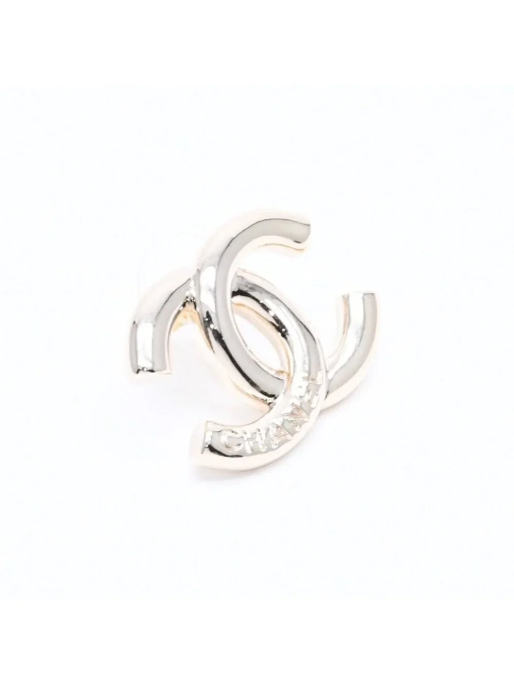 Chanel Earrings CC Logo Light Gold 25
